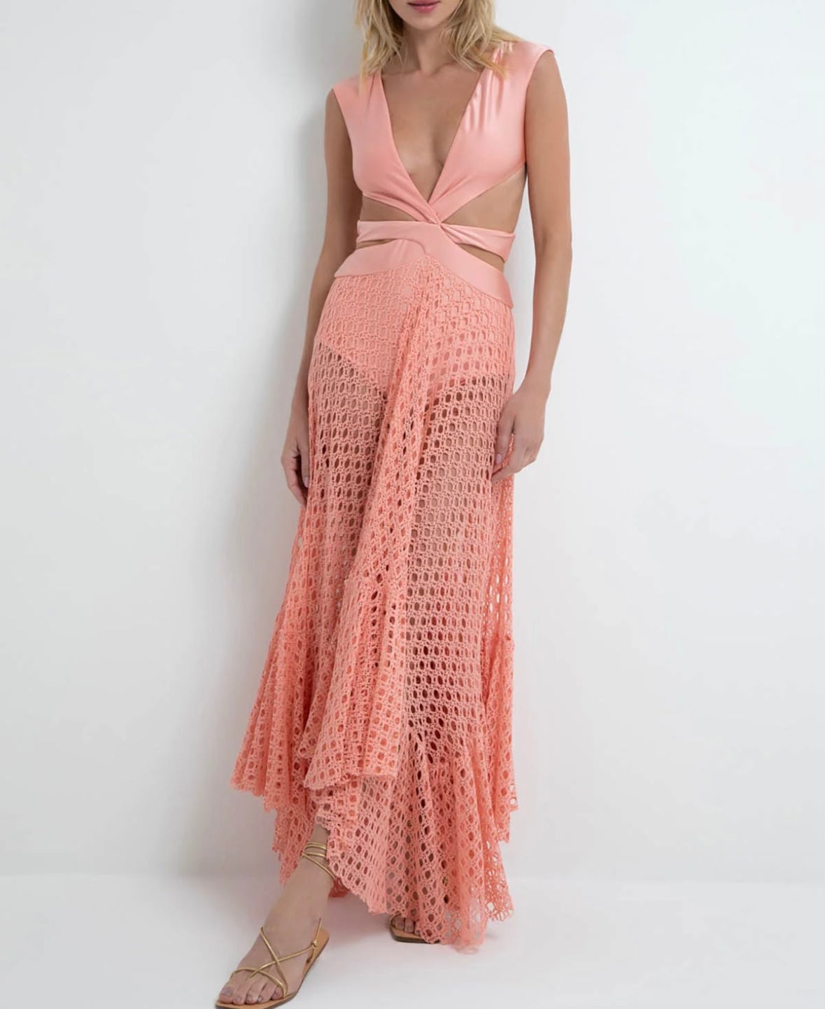MONSTERA SLEEVELESS BEACH DRESS –